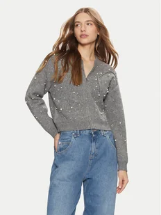 ONLY Kardigan Franka 15334886 Szary Oversize - Swetry damskie - miniaturka - grafika 1