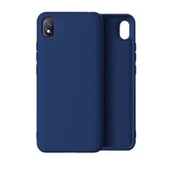 Szkła hartowane na telefon - Xiaomi Etui Silikonowe Ochronne Redmi 9A Niebieski Ciemny Granat - miniaturka - grafika 1