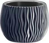 Donice - Sandy Bowl 18 cm antracyt Doniczka z wkładem - miniaturka - grafika 1