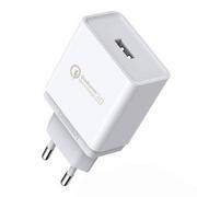 Ładowarki do telefonów - Ugreen CD122 szybka ładowarka sieciowa Quick Charge 3.0 18W 3A USB biały (10133) - miniaturka - grafika 1