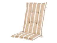 Poduszki ogrodowe - LIVARNO home Poduszka na krzesło z wysokim oparciem Valencia / Miami, 8 cm (Beżowy w paski) - miniaturka - grafika 1