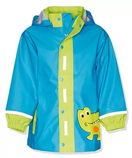 Kurtki i płaszcze dla chłopców - Playshoes Chłopięcy płaszcz przeciwdeszczowy krokodyl krótki płaszcz, niebieski (Original 900), 80 cm - grafika 1