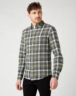 Koszule męskie - Męska Koszula Wrangler Ls 1 Pkt Shirt Ivy Green W5F1B3Xix-M - miniaturka - grafika 1