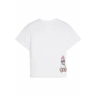 Odzież sportowa dziecięca - Dziecięca luźna koszulka PUMA x HELLO KITTY AND FRIENDS z grafiką PUMA White - miniaturka - grafika 1