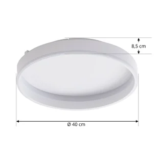 Lampa sufitowa LED Lindby Yasmen, biały, metal, ściemniana 3-stopniowo - Lampy sufitowe - miniaturka - grafika 2