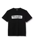 Koszulki męskie - Wrangler T-shirt męski, czarny, L - miniaturka - grafika 1