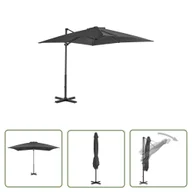 Parasole ogrodowe - The Living Store Parasol wiszący z aluminiowym słupkiem - 250x250 cm - antracytowy - Parasol Wiszący - miniaturka - grafika 1