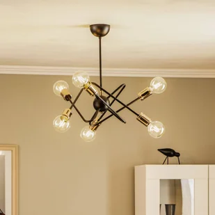 Alfa Lampa sufitowa Virginia 2, 6-pkt. czarna/złota - Lampy sufitowe - miniaturka - grafika 1