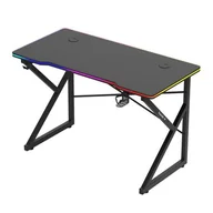 Biurka gamingowe - Biurko gamingowe Hero 1.7 RGB Black, 120 x 60 cm z 75 cm - miniaturka - grafika 1