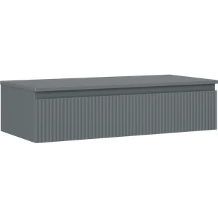 Mexen Rivel szafka łazienkowa podumywalkowa 100 cm z blatem, 1 szuflada, ryflowana , grafit mat - 91A20-10023-1-BFC66 - Szafki łazienkowe - miniaturka - grafika 1