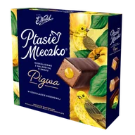 Bombonierki i czekoladki - E.Wedel Ptasie mleczko czekoladowe z galaretką o smaku pigwowym w czekoladzie deserowej 340g - miniaturka - grafika 1