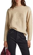 Swetry damskie - Pepe Jeans Eloise sweter damski, Brązowy (piaskowy), L - miniaturka - grafika 1