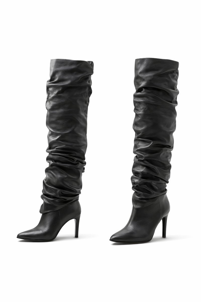 MICHAEL KORS CZARNE KOZAKI MUSZKIETERKI SKÓRA NATURALNA SZPILKA 38 I4A