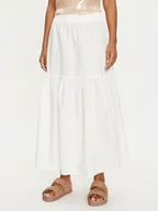 Spódnice - Vero Moda Spódnica trapezowa Charlotte 10303657 Biały Regular Fit - miniaturka - grafika 1
