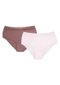 Majtki damskie - Majtki z wyższym stanem Polly 2-pak Henderson kremowy, beżowy L - miniaturka - grafika 1