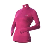 Bluzy narciarskie - Damski t-shirt z długim rękawem, 100% z wełny merynosów - Bjork 210 Zip - miniaturka - grafika 1