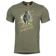 Odzież taktyczna i umundurowanie - Pentagon - Koszulka Ageron T-Shirt - Spartan Warrior - Oliwkowy - miniaturka - grafika 1