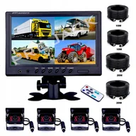 Kamery cofania - Monitor 9'' Kamera 4X Tir Kombajn Podczerwień Led - miniaturka - grafika 1