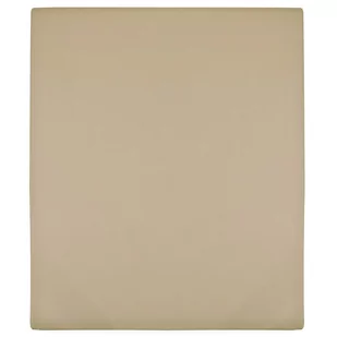 vidaXL Prześcieradło, taupe, 100x200 cm, dżersej bawełniany - Prześcieradła - miniaturka - grafika 1