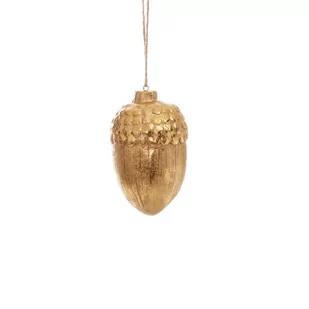 Zawieszka choinkowa BELLOTE żołądź złoty 11 cm HOMLA - Bombki - miniaturka - grafika 1