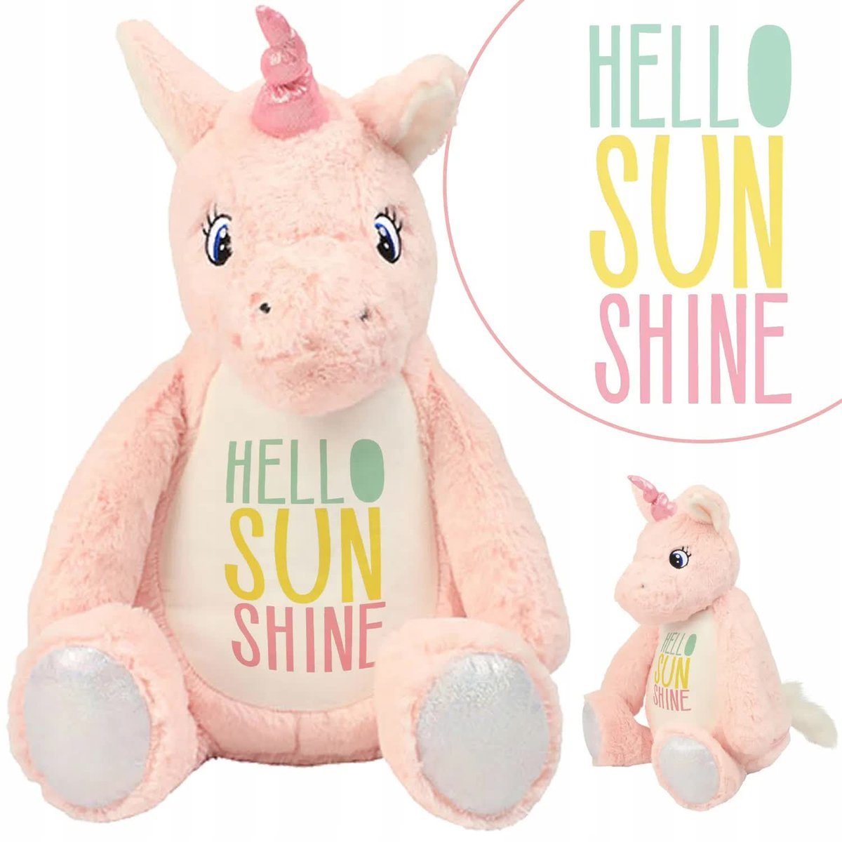 Przytulanka Miś Maskotka Jednorożec Kolorowe Wzory