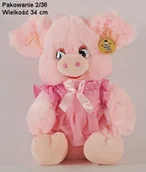 Maskotki i pluszaki - Deef Pluszak Swinka 35cm De Siedzaca W Sukience 3288 - miniaturka - grafika 1