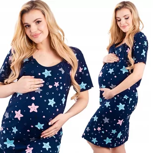 Koszula Nocna Piżama Ciążowa Porodu Karmienia M - Piżamy ciążowe - miniaturka - grafika 1
