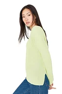 Bluzy damskie - Trendyol Damska bluza z dekoltem w łódkę gładka luźna bluza, Miętowy, S - miniaturka - grafika 1