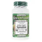 Witaminy i minerały - SWANSON Suplement diety Spirulina certyfikowana, 180 tabletek - miniaturka - grafika 1