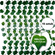 Sztuczne kwiaty - 15 szt GIRLANDA Z BLUSZCZU BLUSZCZ ZWISY Z BLUSZCZU ZIELONE ŚCIANY BLUSZCZ GIRLANDY SZTUCZNE KWIATY - miniaturka - grafika 1