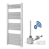 Grzejniki łazienkowe - Grzejnik łazienkowy 45x115cm elektryczny drabinka grzałka programator chrom Warmtec Encanto - miniaturka - grafika 1