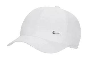 Czapka bejsbolówka NIKE Dri-FIT Club Dziecięca Metal Logo Swoosh BIAŁA - Czapki damskie - miniaturka - grafika 1
