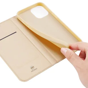 Dux Ducis Skin Pro kabura etui pokrowiec z klapką iPhone 13 Pro złoty - Etui i futerały do telefonów - miniaturka - grafika 8