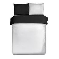 Pościel - Eurofirany Pościel satynowa 220x200 biała czarna dwustronna Nova 3 - miniaturka - grafika 1