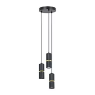 Lampy sufitowe - Ines lampa wisząca 3xGU10 czarna K-5242 - miniaturka - grafika 1