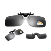 Akcesoria do okularów - Nakładki polaryzacyjne na okulary korekcyjne - czarne NA-166 - miniaturka - grafika 1