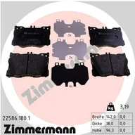 Klocki hamulcowe - Klocki hamulcowe - komplet ZIMMERMANN 22586.180.1 - miniaturka - grafika 1