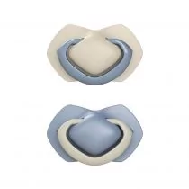 canpol Babies Zestaw smoczków uspokajających silikonowych symetrycznych Pure Color 6-18 m, niebieski - Smoczki uspokajające - miniaturka - grafika 1