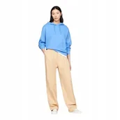 Bluzy damskie - Tommy Hilfiger Bluza Damska Z Kapturem Reg Flag Chest Hoodie Niebieska R.M - miniaturka - grafika 1