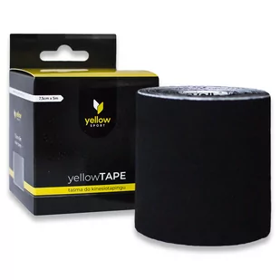 yellowTAPE Taśma Do Kinesiotapingu 7,5cm Czarny - Akcesoria do rehabilitacji - miniaturka - grafika 1