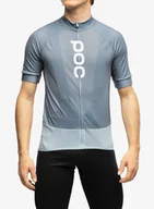 Koszulki rowerowe - Koszulka kolarska POC Essential Road Logo Jersey - calcite blue/mineral blue - miniaturka - grafika 1