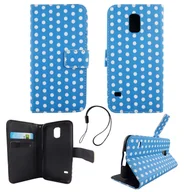 Etui i futerały do telefonów - Etui na telefon komórkowy Samsung Galaxy S5 / S5 Neo Polka Dot Blue White - miniaturka - grafika 1