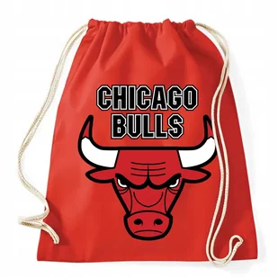 WOREK PLECAK CZERWONY Na Prezent Zakupy Koszykówka CHICAGO BULLS Wzory - Plecaki worki - miniaturka - grafika 1