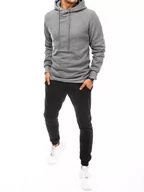 Dresy męskie - Dres męski szaro-czarny Dstreet AX0669-XL - miniaturka - grafika 1