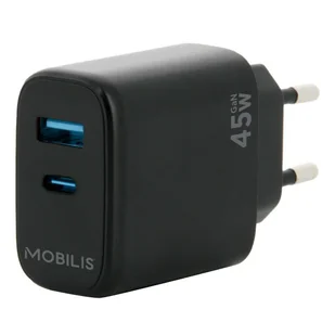 WALL CHARGER - 45W - 1 USB A +/1 USB C - GAN - Ładowarki do telefonów - miniaturka - grafika 1