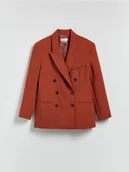 Marynarki i żakiety damskie - Reserved - Dwurzędowa marynarka - miedziany - miniaturka - grafika 1