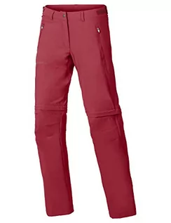 Spodnie damskie - Vaude Damskie spodnie damskie Farley Stretch Zo T-Zip Pants Czerwone klastry 46-Short 40144 - grafika 1