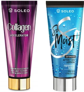 Soleo Collagen Accelerator + So Moist Po Opalaniu Gratis - Balsamy i kremy do opalania - miniaturka - grafika 1