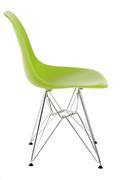Fotele i krzesła biurowe - D2.Design Krzesło P016 PP zielone chromowane nogi 5902385708241 - miniaturka - grafika 1