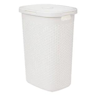 Wysoki kosz na pranie z plastiku, 60 l - Kosze na bieliznę - miniaturka - grafika 1